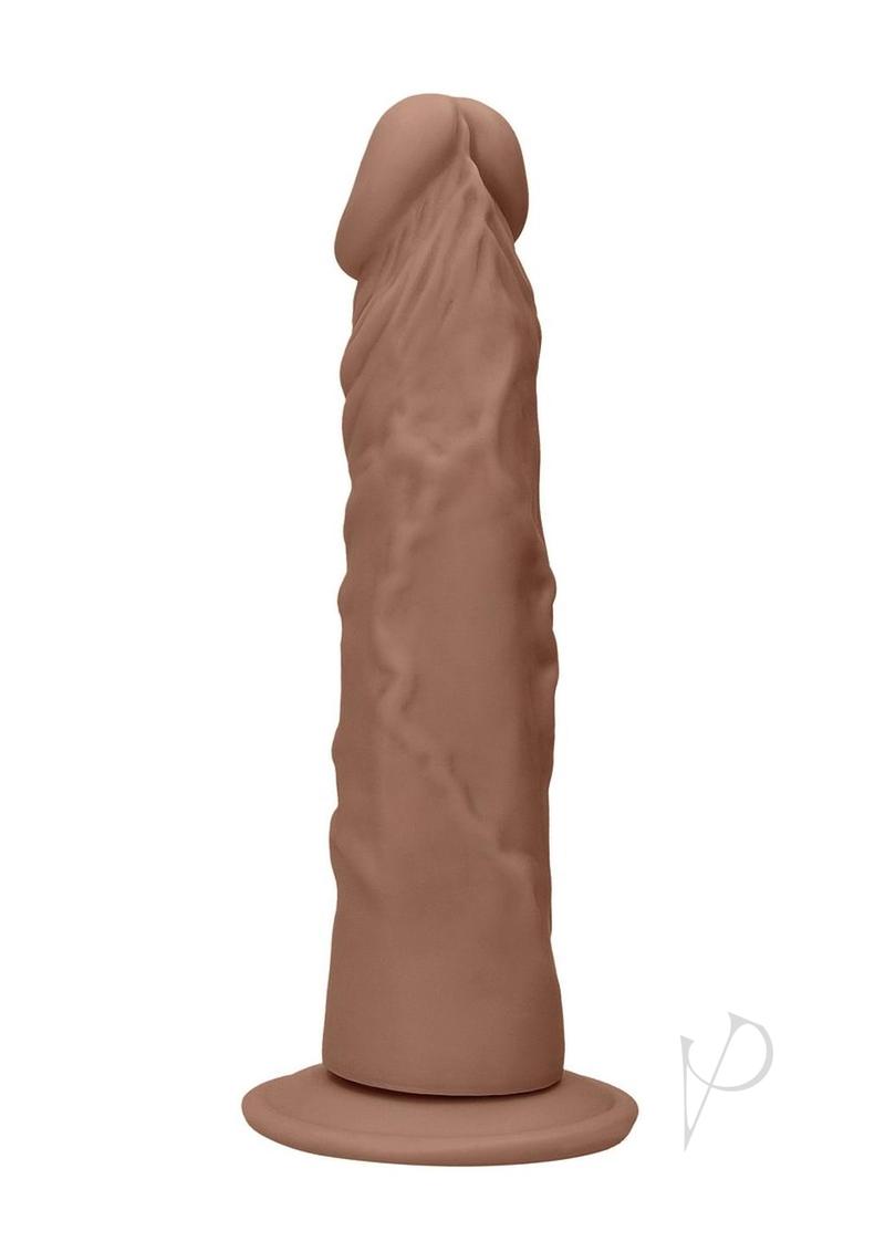 RealRock Skin Realistic Dildo Without Balls 9in - Caramel