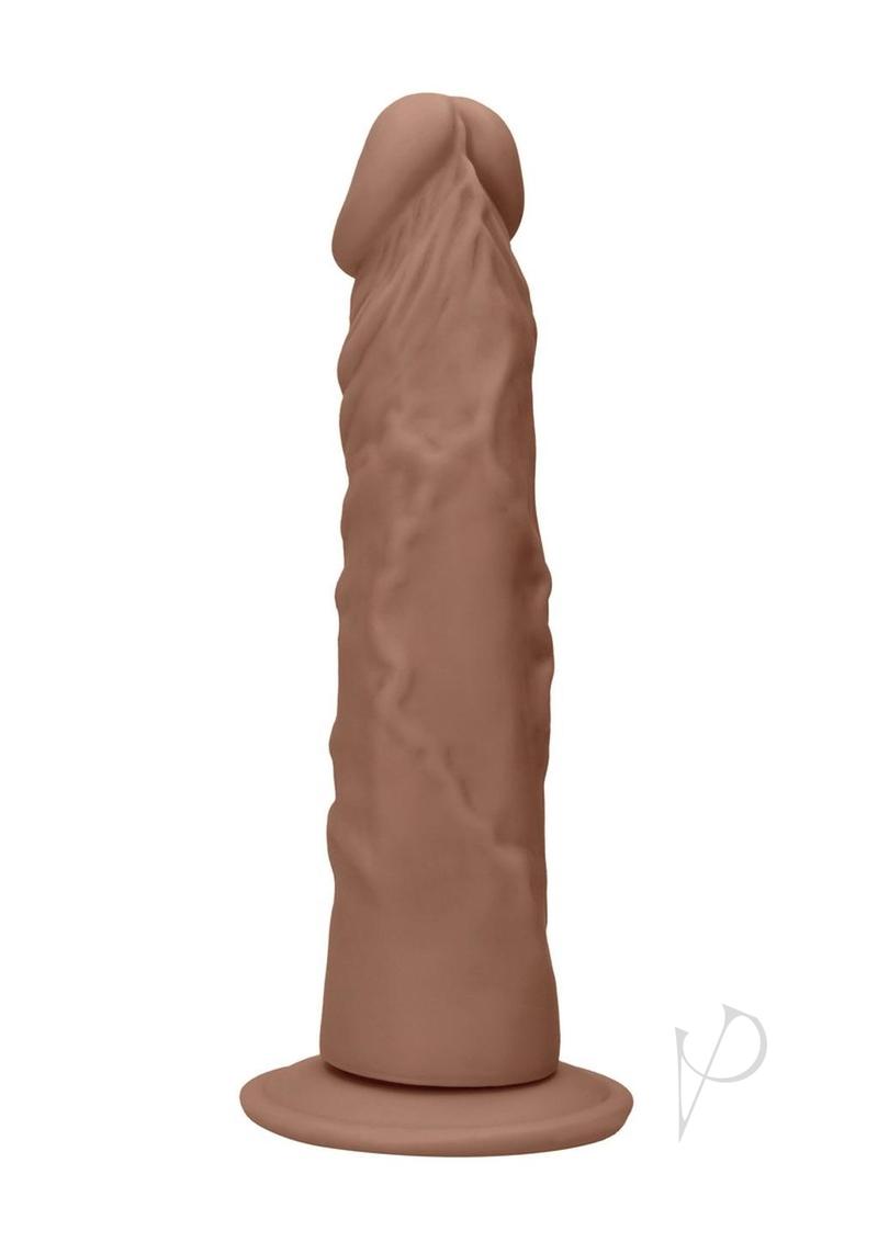 RealRock Skin Realistic Dildo Without Balls 10in - Caramel