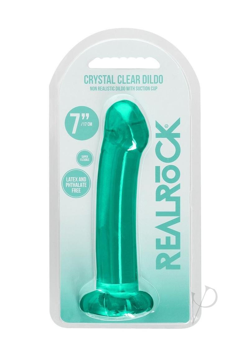 RealRock Crystal Clear Dildo with Suction Cup 6.7in