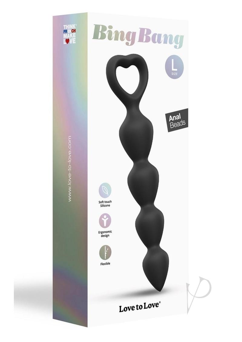 Bing Bang Silicone Anal Beads - Large - Black Onyx