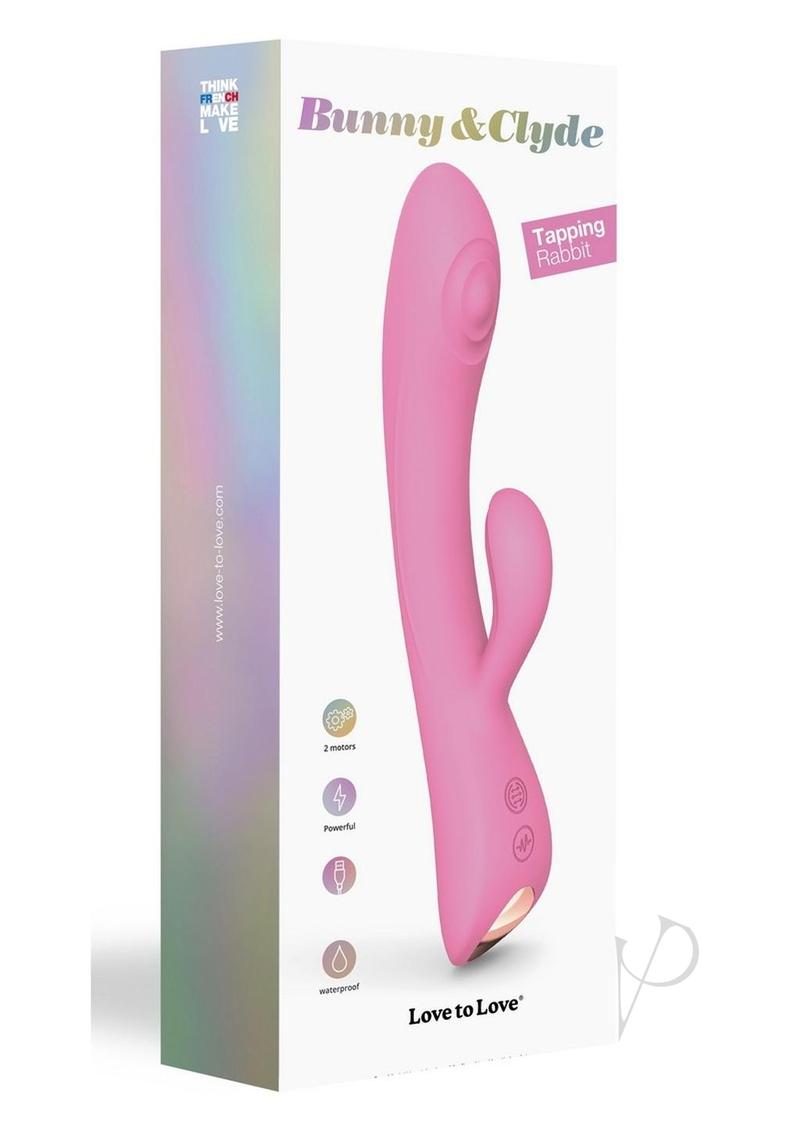 Bunny and Clyde Rechargeable Silicone Rabbit Vibrator - Pink Passion