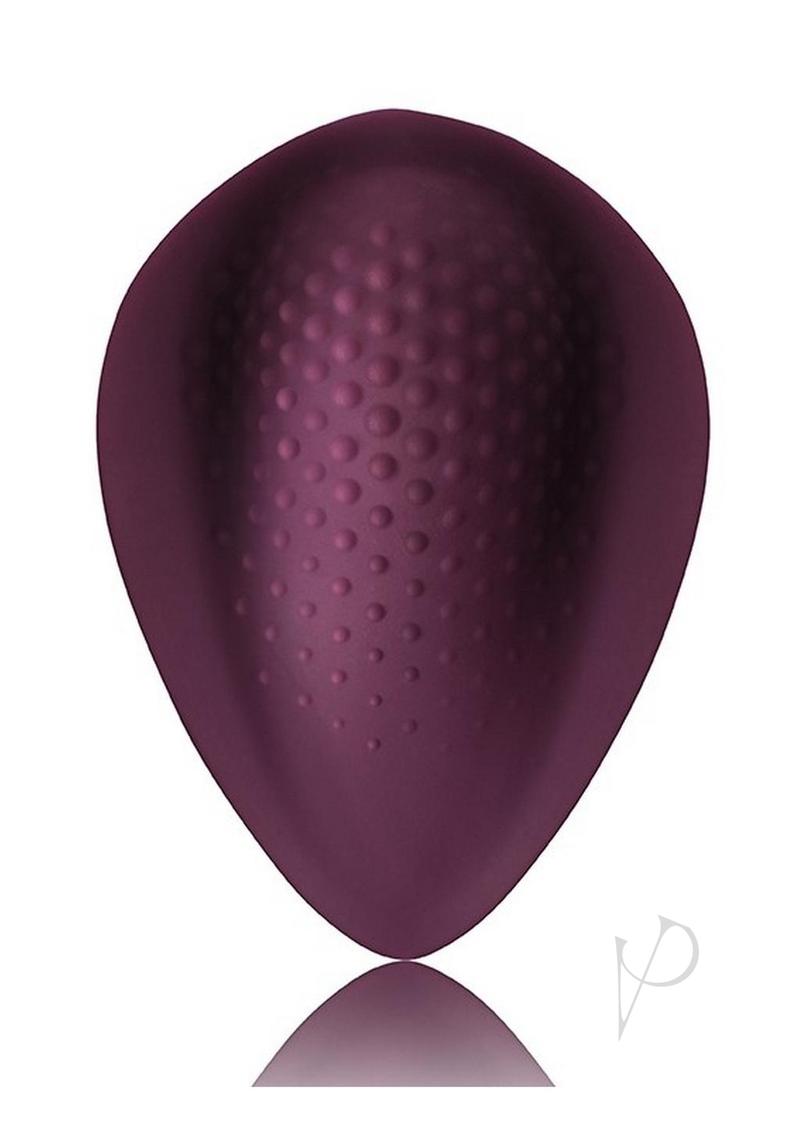 Knickerbocker Glory Rechargeable Silicone Panty Vibe with Remote Control - Red/Purple