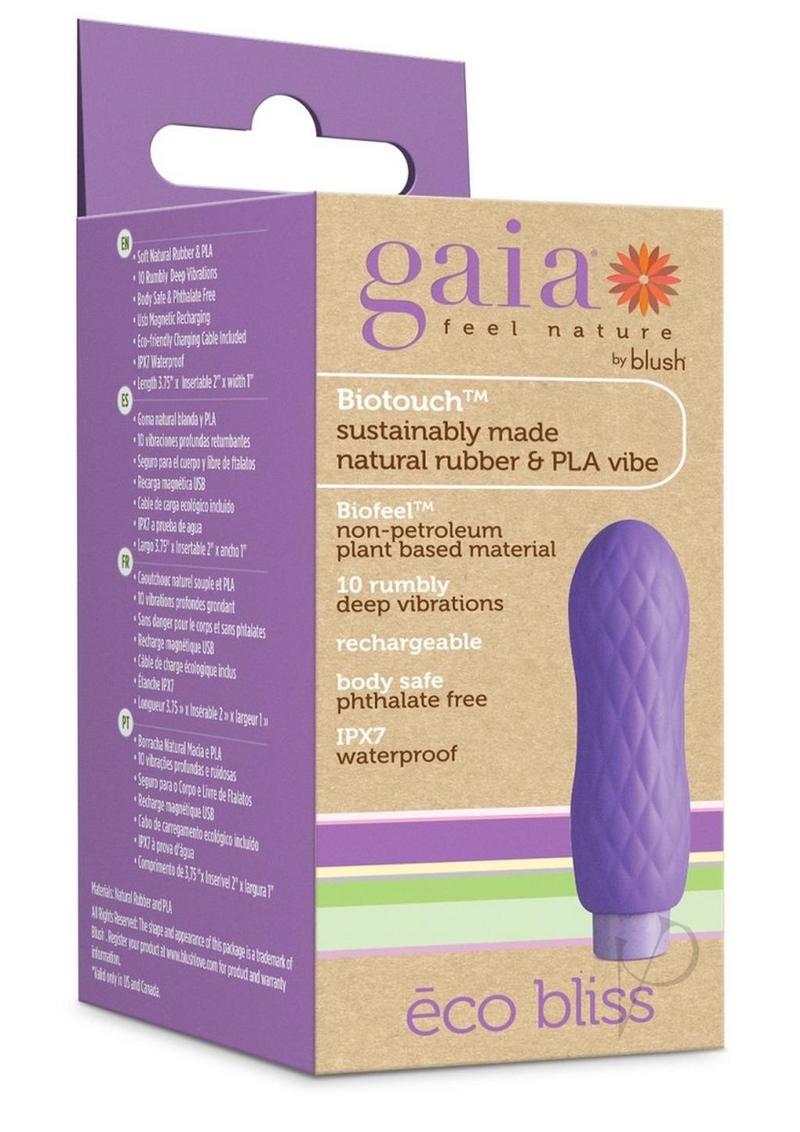 Gaia Eco Bliss Rechargeable Plant Based Vibrator - Lilac