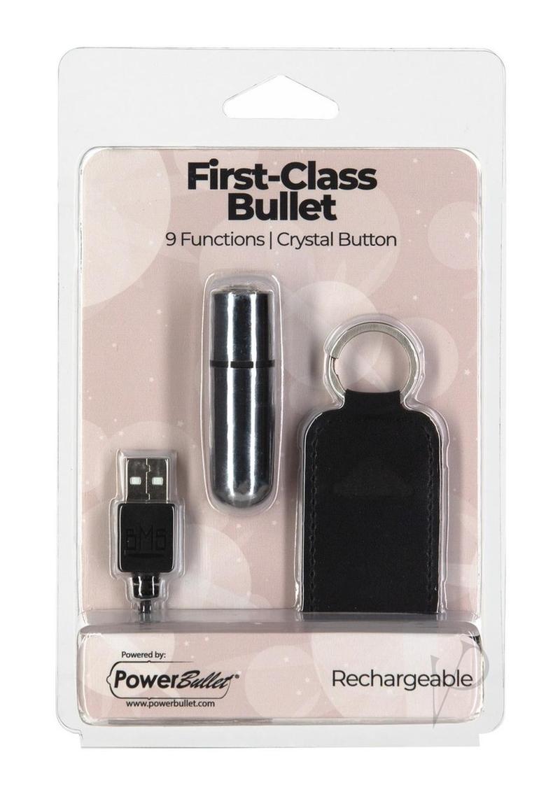 PowerBullet First Class Rechargeable Mini Bullet with Crystal - Silver