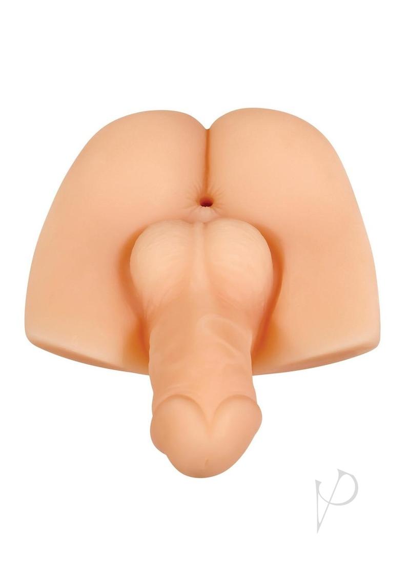 Gender X Backdoor Bash Stroker with Vibrating Cock Ring - Vanilla