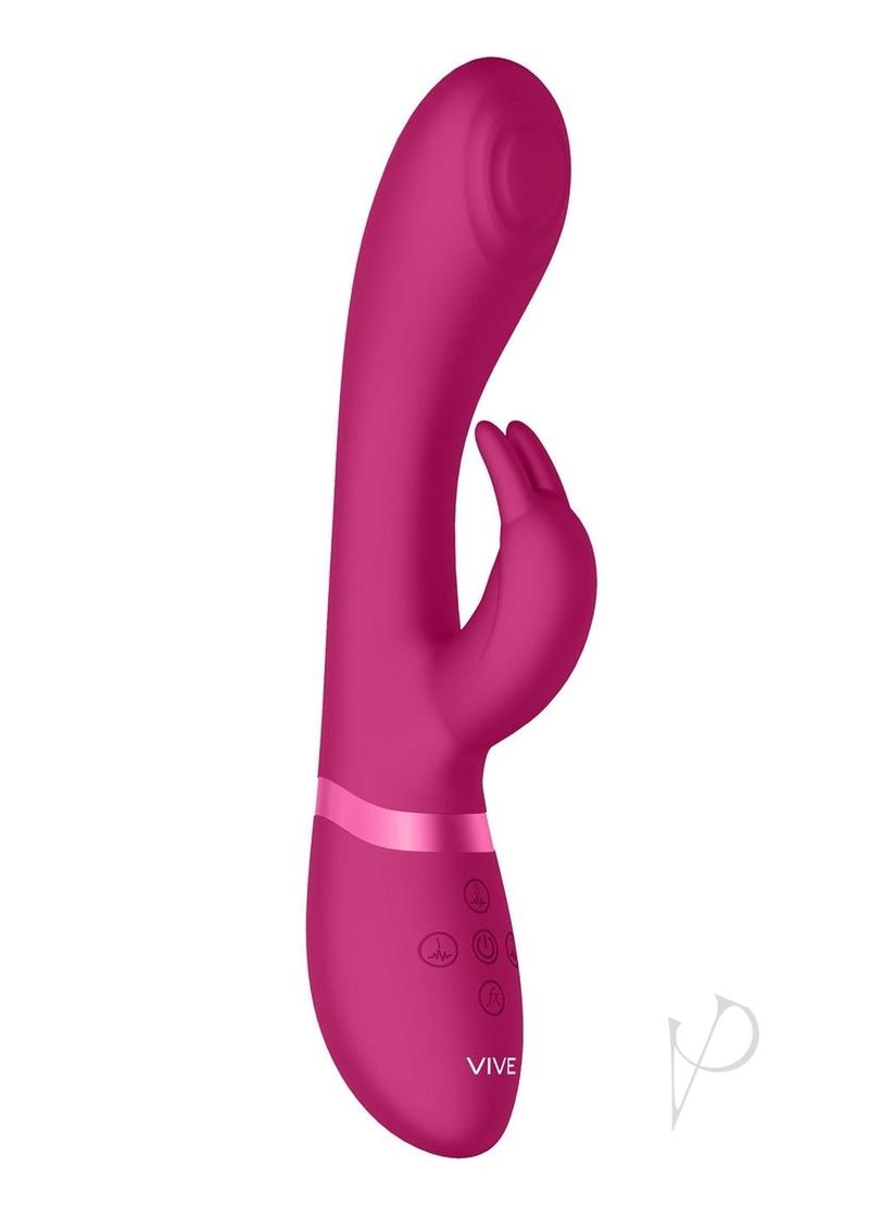 Vive Cato Pulse Wave Rechargeable Silicone G-Spot Rabbit Vibrator - Pink