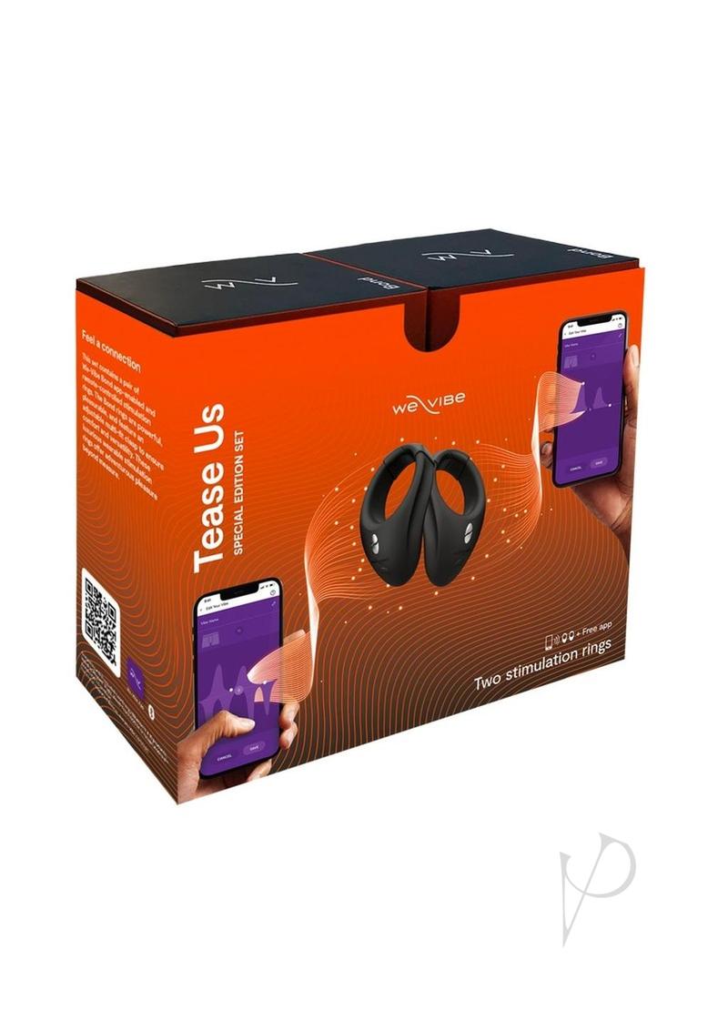 We-Vibe Tease Us Bond/Bond Stimulation Ring Special Edition Set - Black