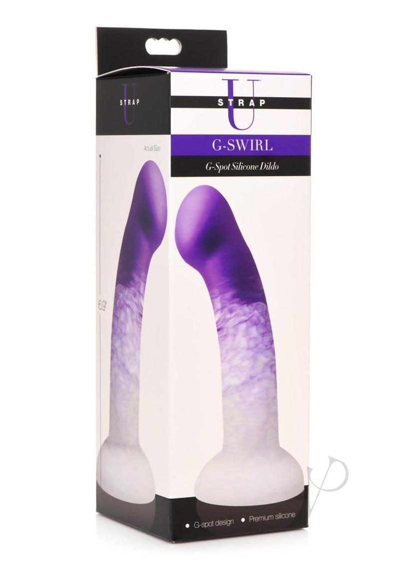 Strap U G-Swirl G-Spot Silicone Dildo - Purple