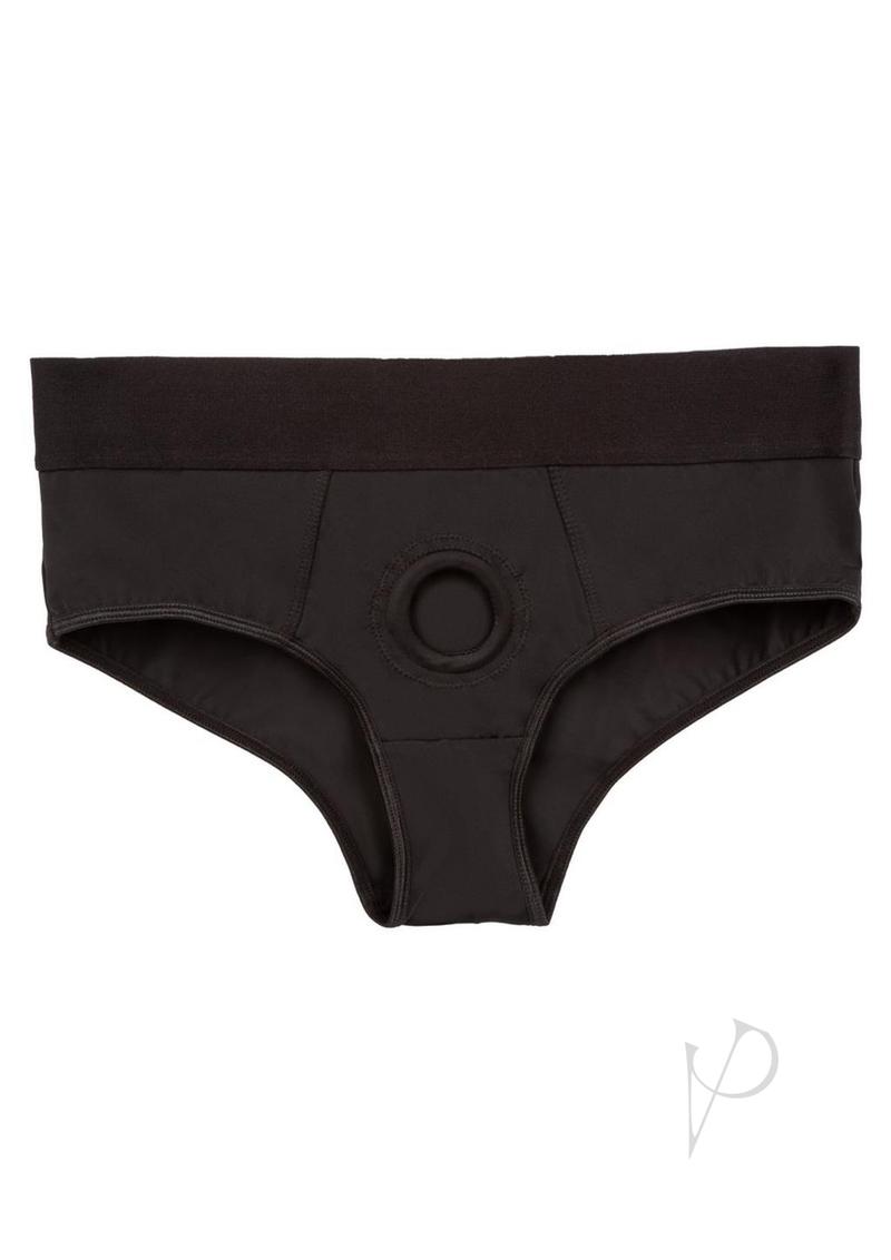 Her Royal Harness Backless Brief - Small/Medium - Black