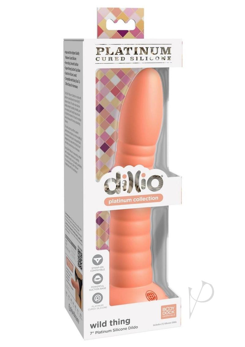 Dillio Platinum Wild Thing Silicone Dildo 7in - Orange