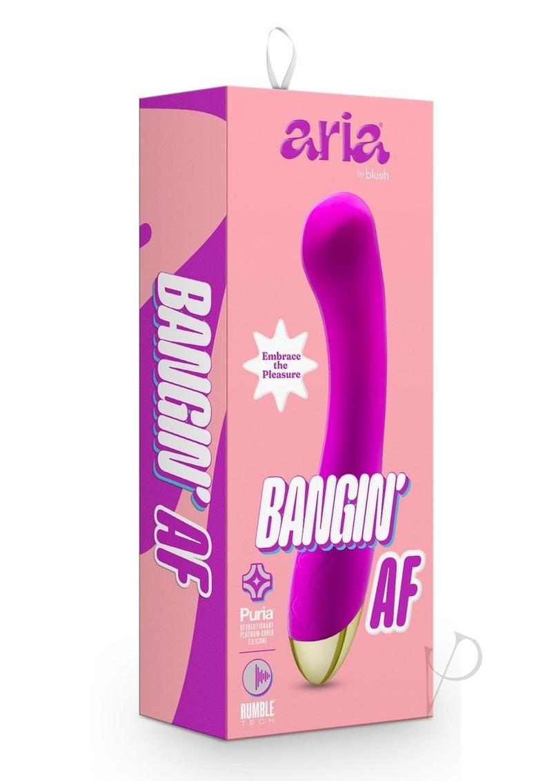 Aria Bangin' AF Rechargeable Silicone Vibrator - Purple