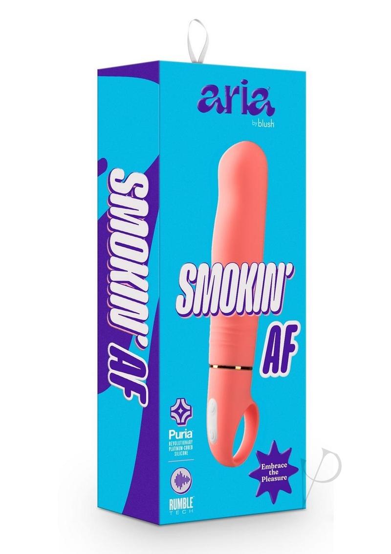 Aria Smokin' AF Silicone Vibrator - Coral