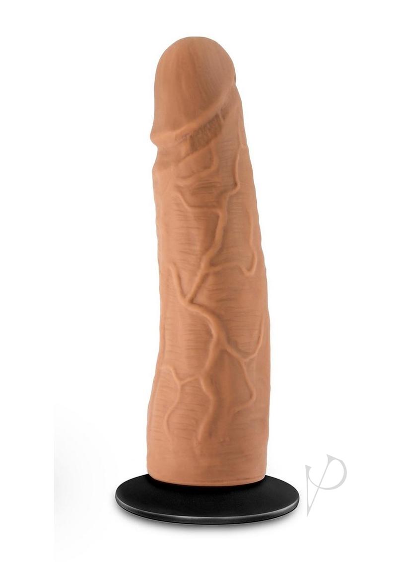 Lock On Dynamite Dildo with Suction Cup Adapter 7in - Caramel