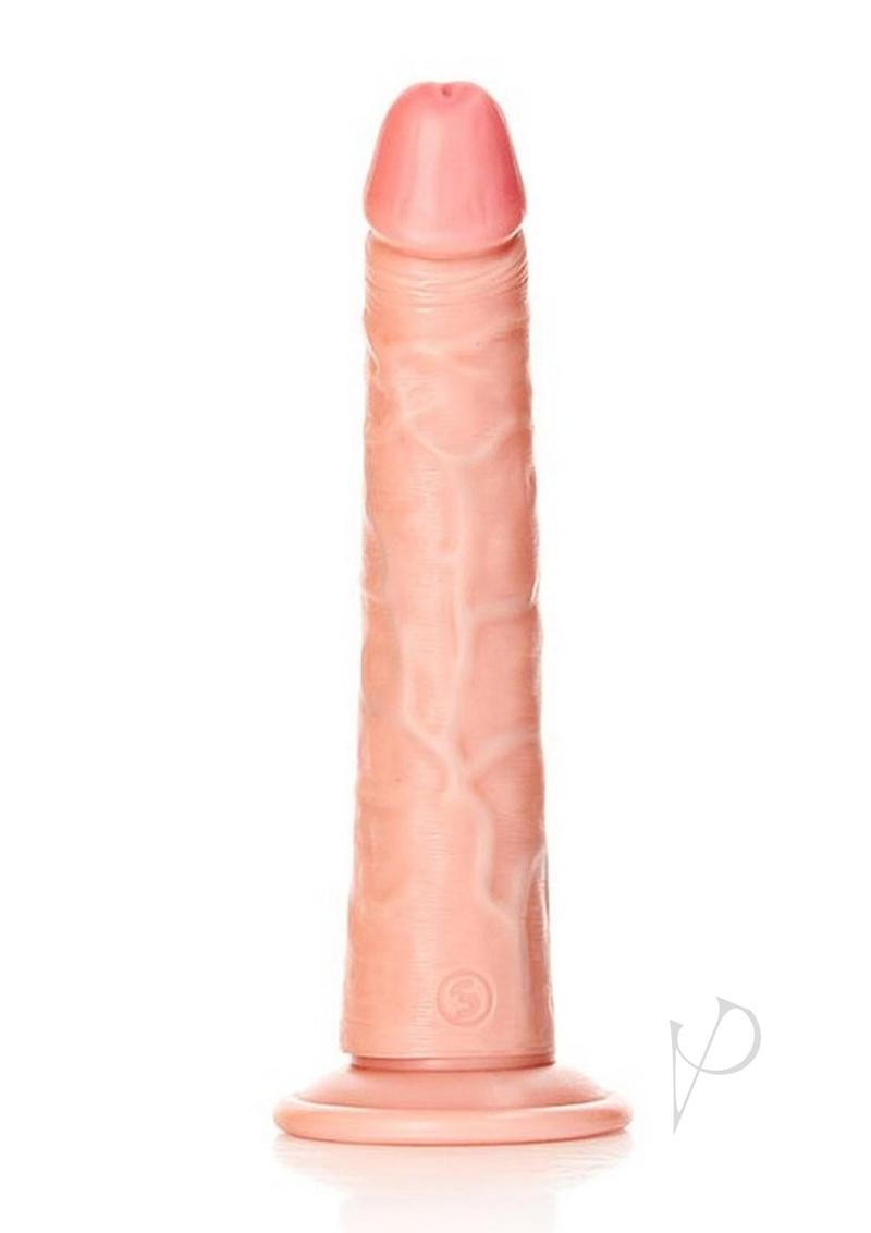 RealRock Slim Realistic Dildo with Suction Cup 8in - Vanilla