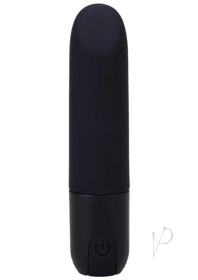 In a Bag Silicone Rechargeable Bullet Vibrator - Black