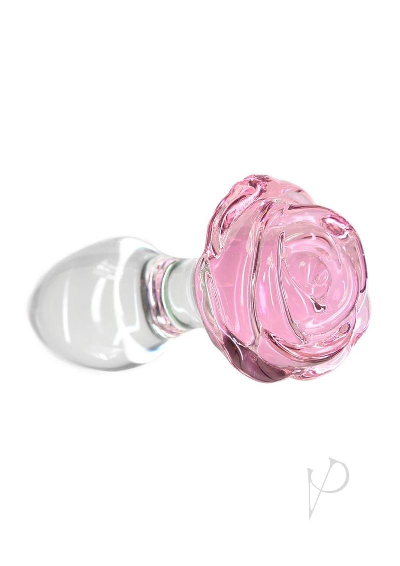 Pillow Talk Rosy Glass Anal Plug - Clear/Pink