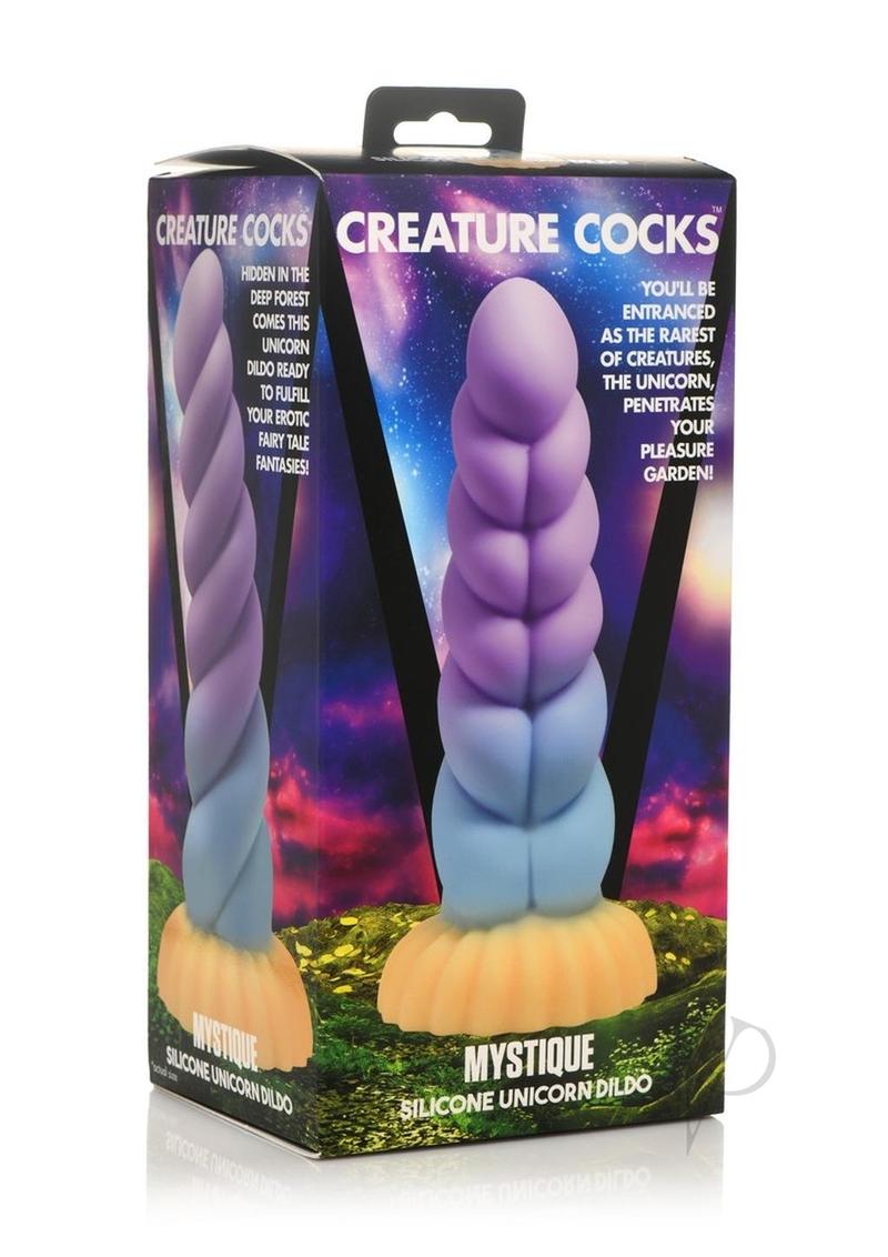 Creature Mystique Silicone Unicorn Dildo - Multicolored