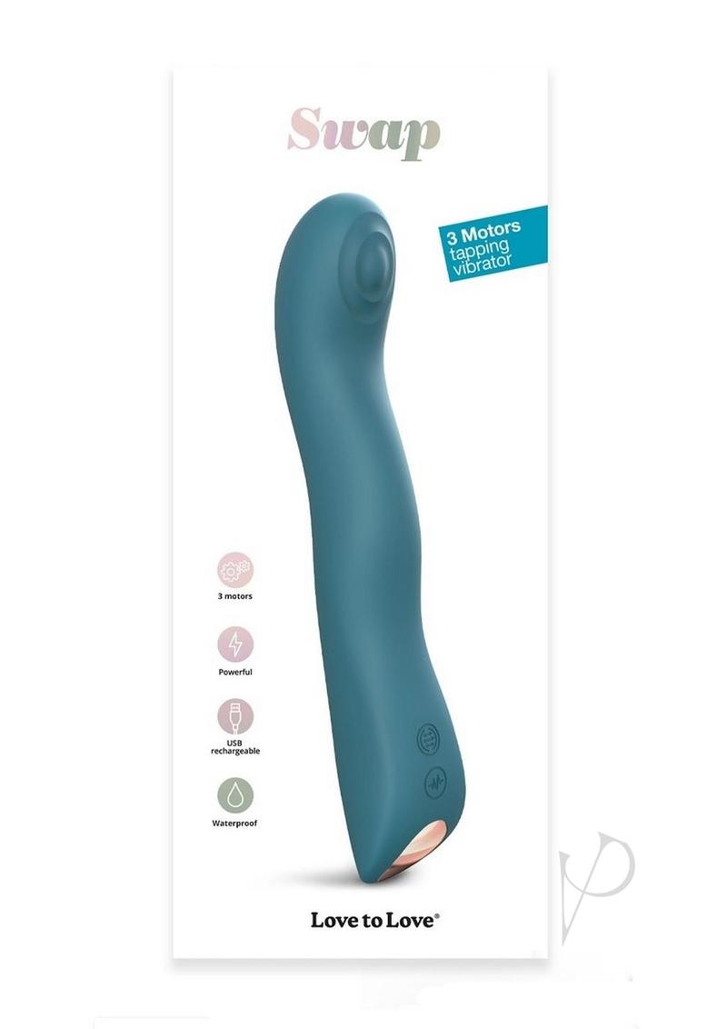 Swap Rechargeable Silicone Vibrator - Teal Me