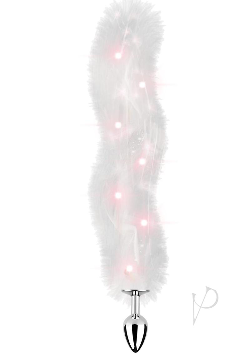 Foxy Tail Silicone Butt Plug - White