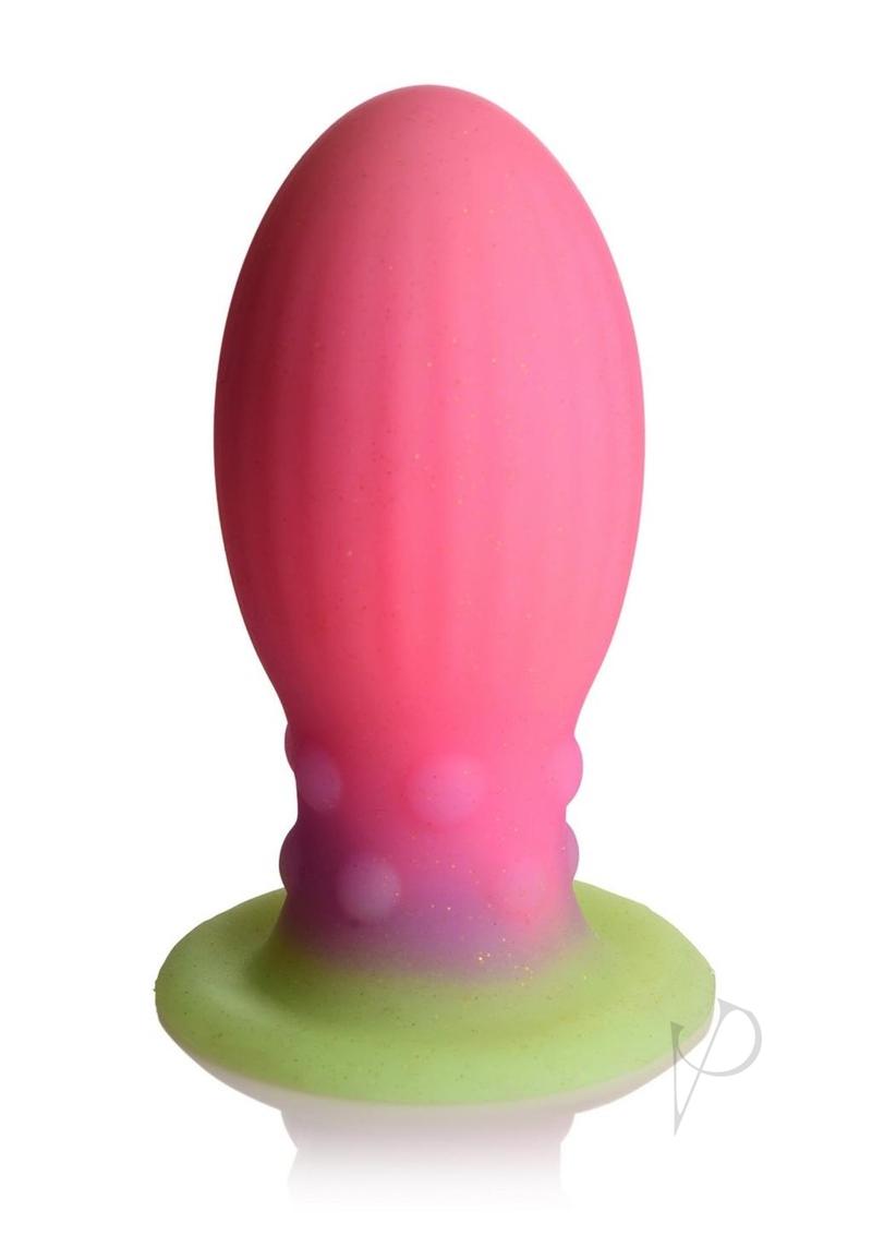 Creature Cocks Xeno Egg Glow in the Dark Silicone Egg - Pink/Green