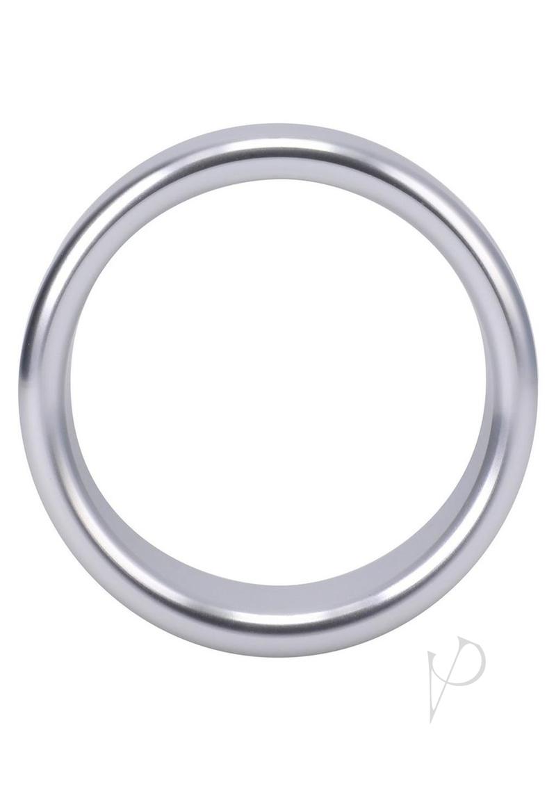 Rock Solid Brushed Alloy Aluminum Cock Ring - Medium - Silver