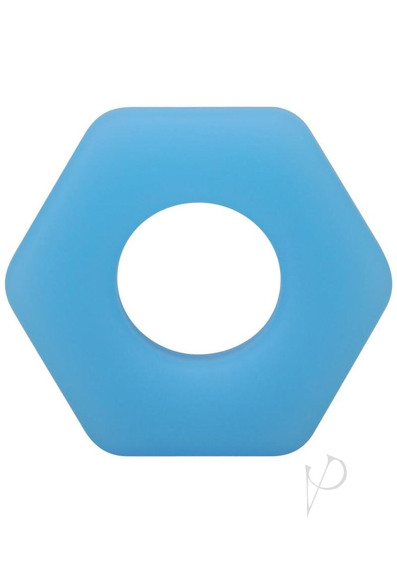 Rock Solid The Cog Silicone Cock Ring - Blue
