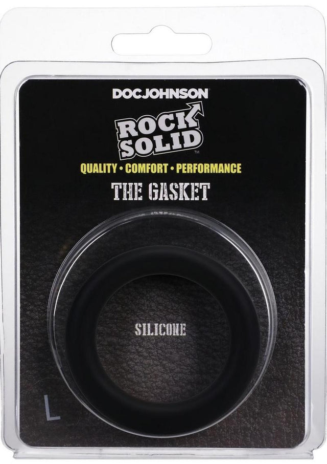 Rock Solid The Silicone Gasket Cock Ring - Large - Black