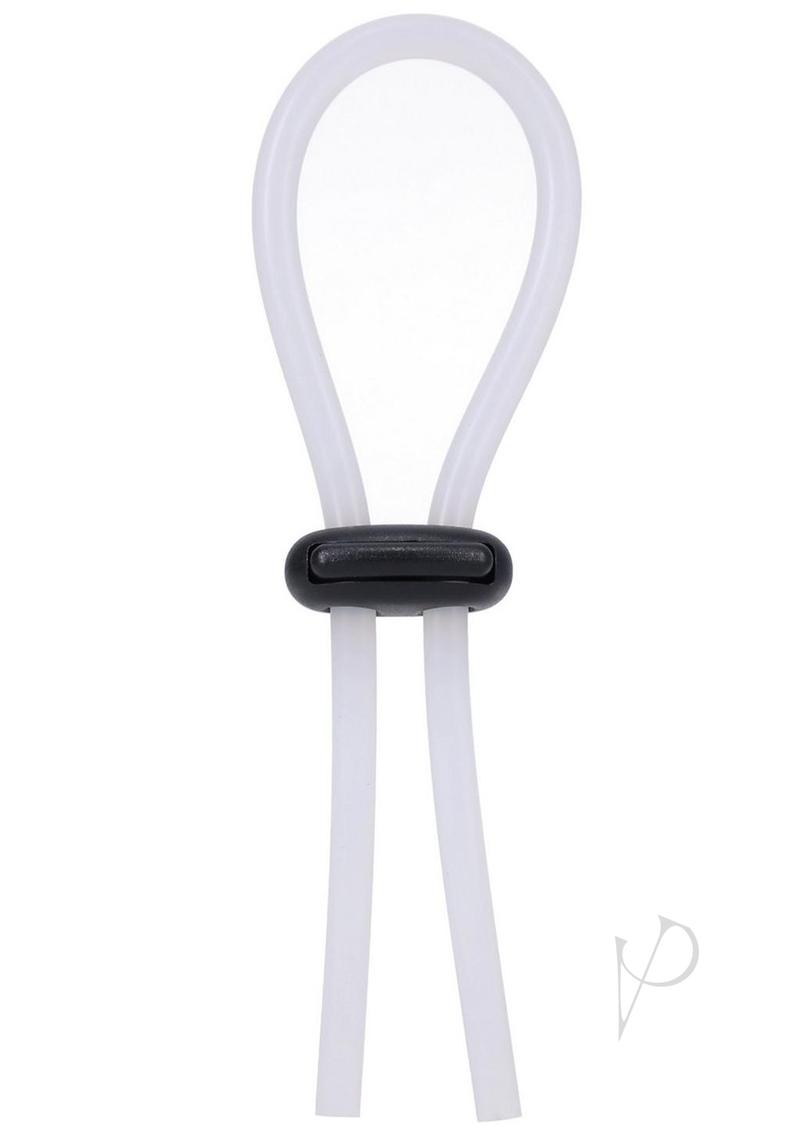 Rock Solid The Lasso Double Lock Adjustable Silicone Cock Tie - White
