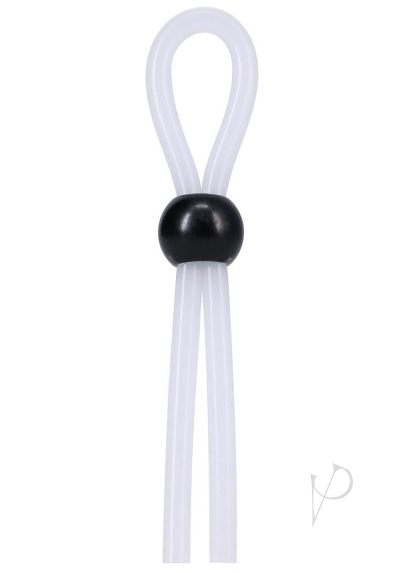 Rock Solid The Lasso Single Lock Adjustable Silicone Cock Tie - White