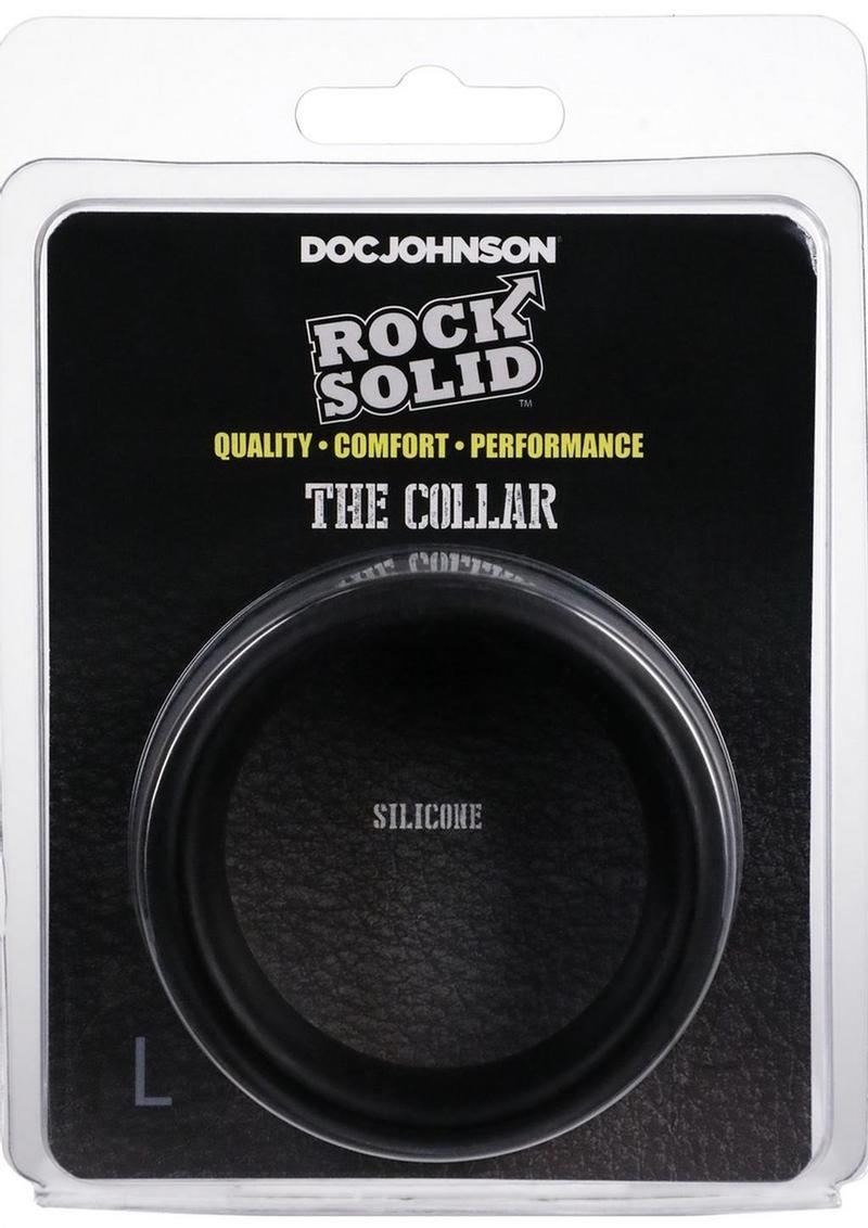 Rock Solid The Silicone Collar Cock Ring - Large - Black