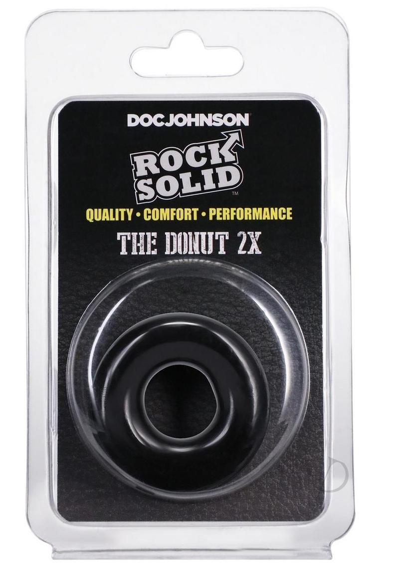Rock Solid The 2X Donut Cock Ring - Black