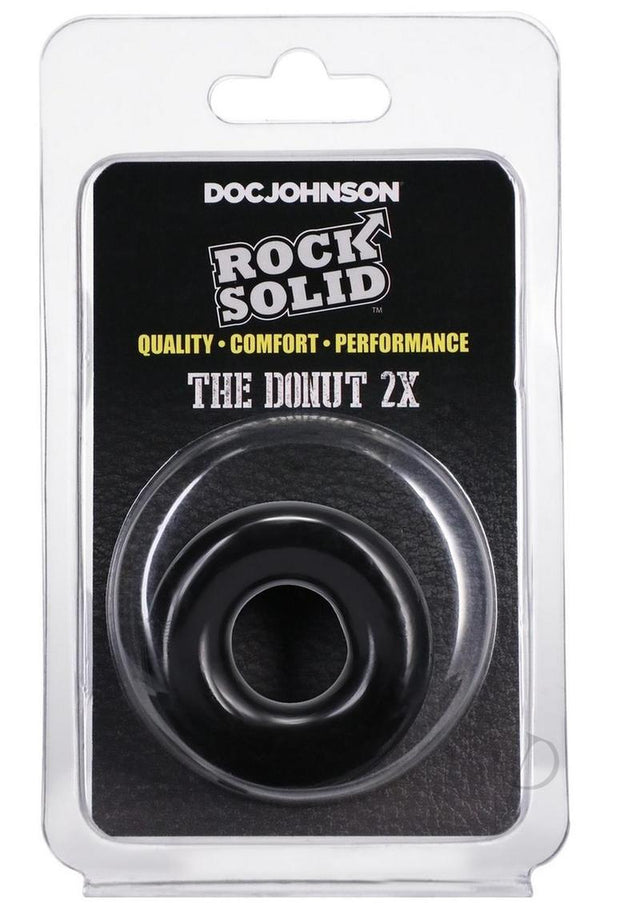 Rock Solid The 2X Donut Cock Ring - Black