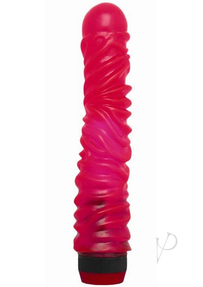 Jelly Caribbean Number 6 Vibrator 8in - Red