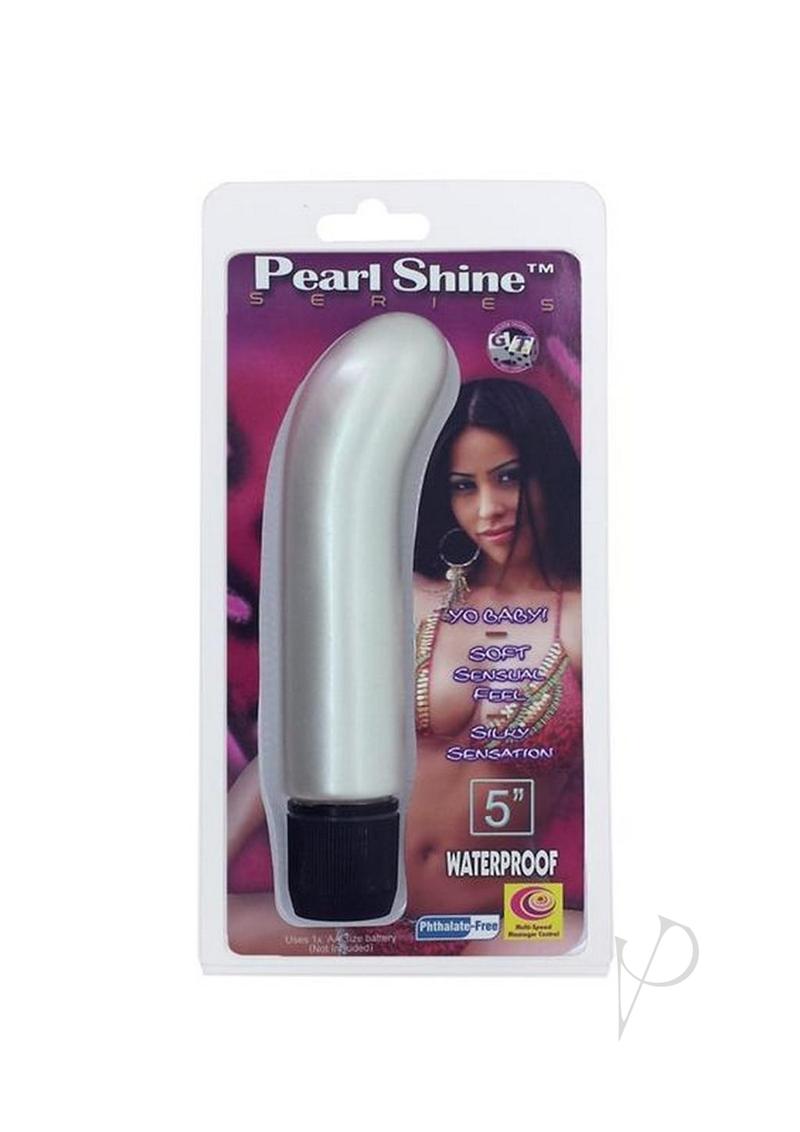 Pearl Shine G-Spot Vibrator 5in - White