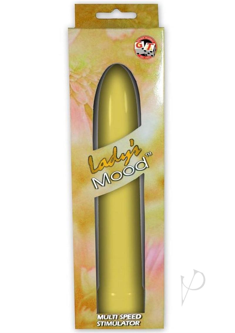 Lady's Mood Plastic Vibrator - Yellow