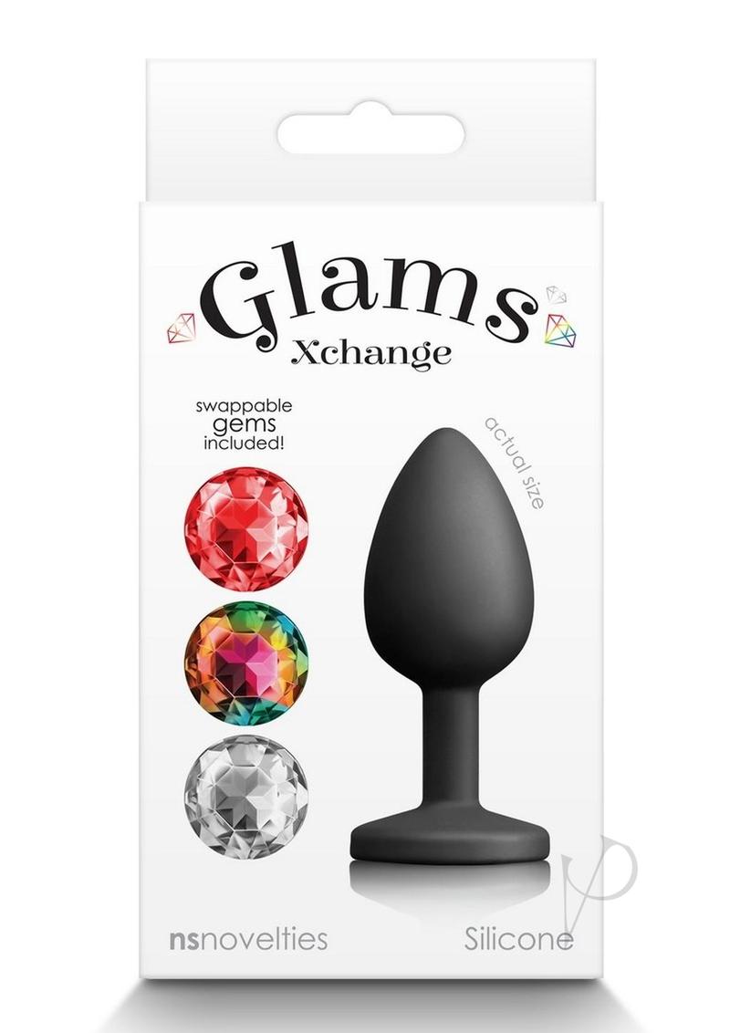 Glams Xchange Round Silicone Anal Plug - Small - Black