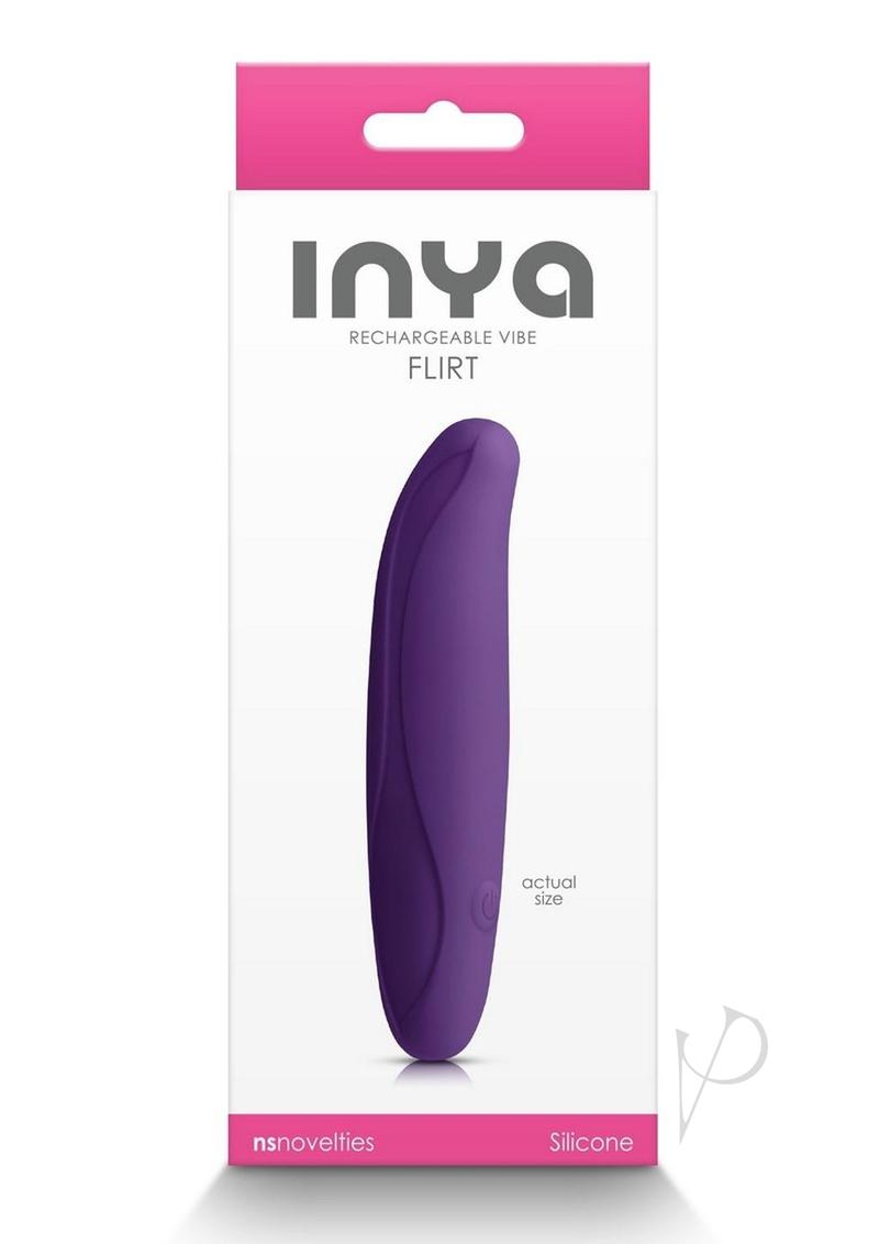 Inya Flirt Rechargeable Silicone Vibrator - Purple