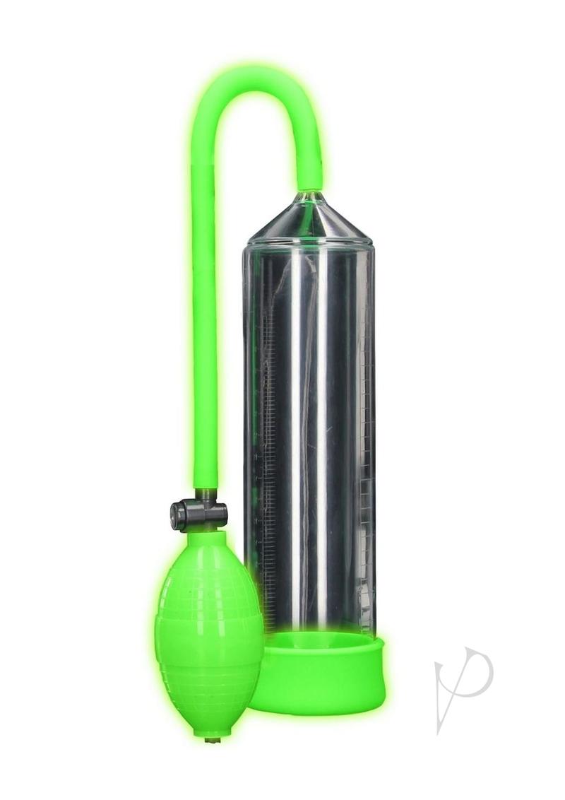Ouch! Classic Penis Pump Glow in the Dark - Green