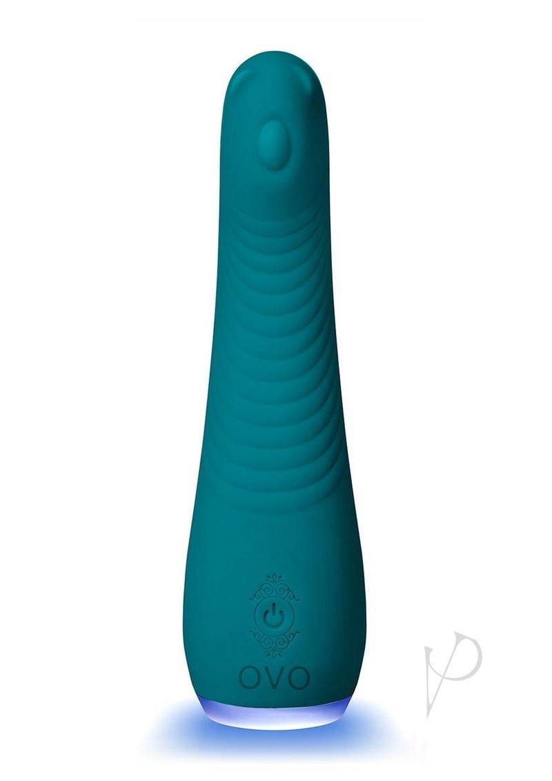 OVO Pheobe G-Spot Rechargeable Silicone Vibrator - Blue
