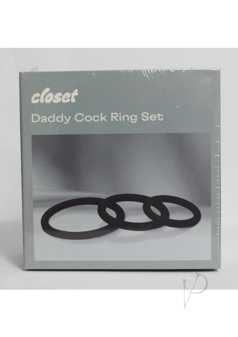 Closet Daddy Cock Ring Set - Black