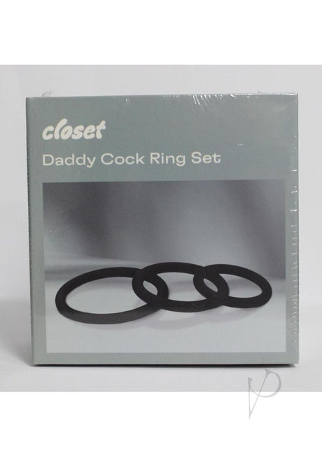 Closet Daddy Cock Ring Set - Black