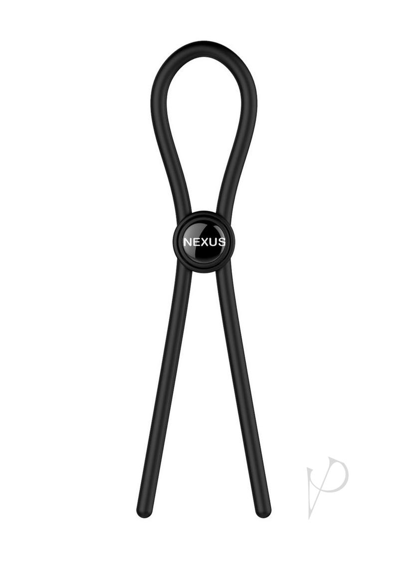 Nexus Forge Single Lasso Adjustable Silicone Cock Tie - Black