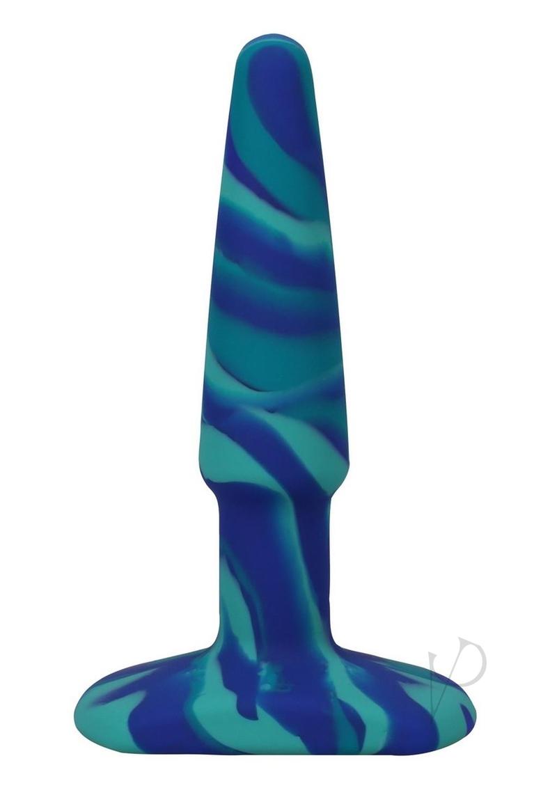 A-Play Groovy Silicone Anal Plug 4in - Blue