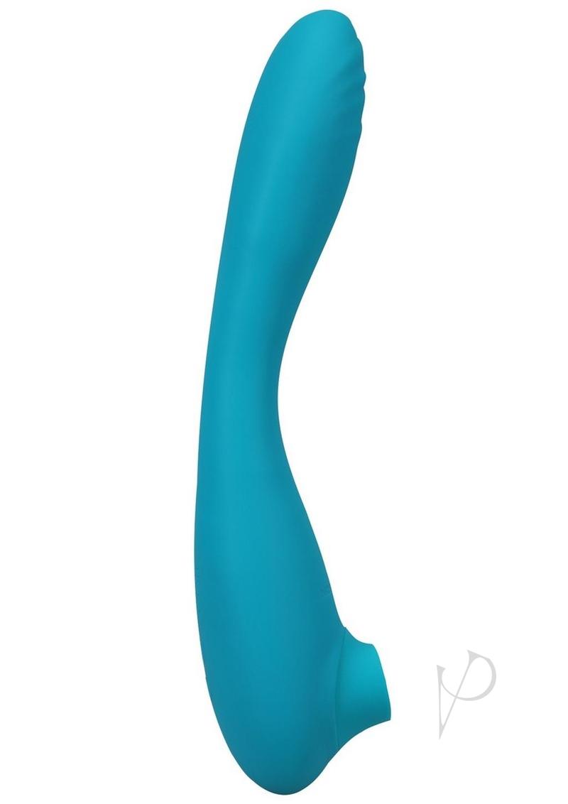 This Product Sucks Bendable Wand Rechargeable Silicone Clitoral Vibrator - Teal