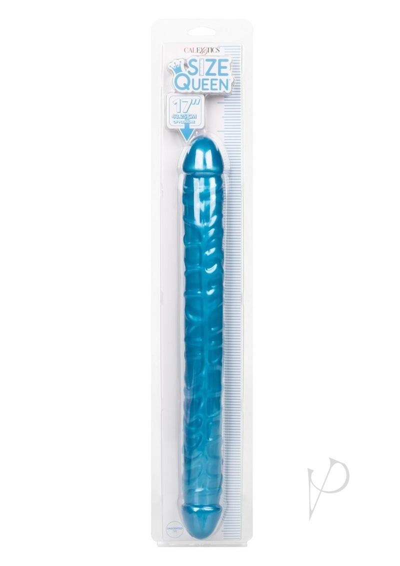 Size Queen Dildo - 17in - Blue