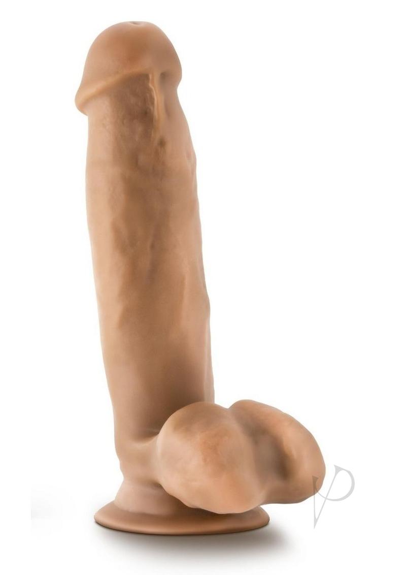 Dr. Skin Silver Collection Mr. Mark Dildo with Balls and Suction Cup 7in - Caramel