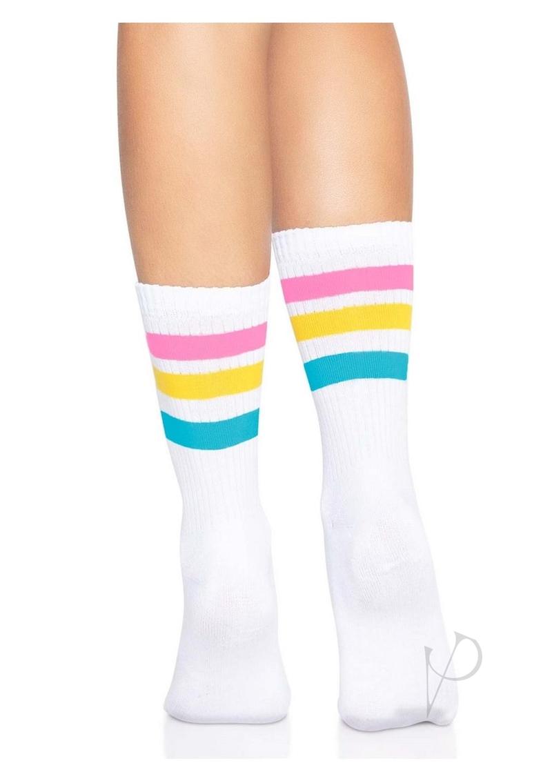 Leg Avenue Pride Crew Socks Pansexual - O/S - Multi-Color