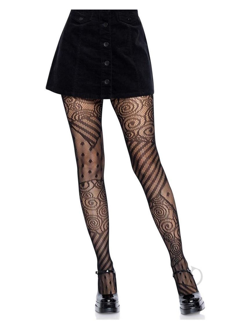 Leg Avenue Doll Net Tights - OS - Black