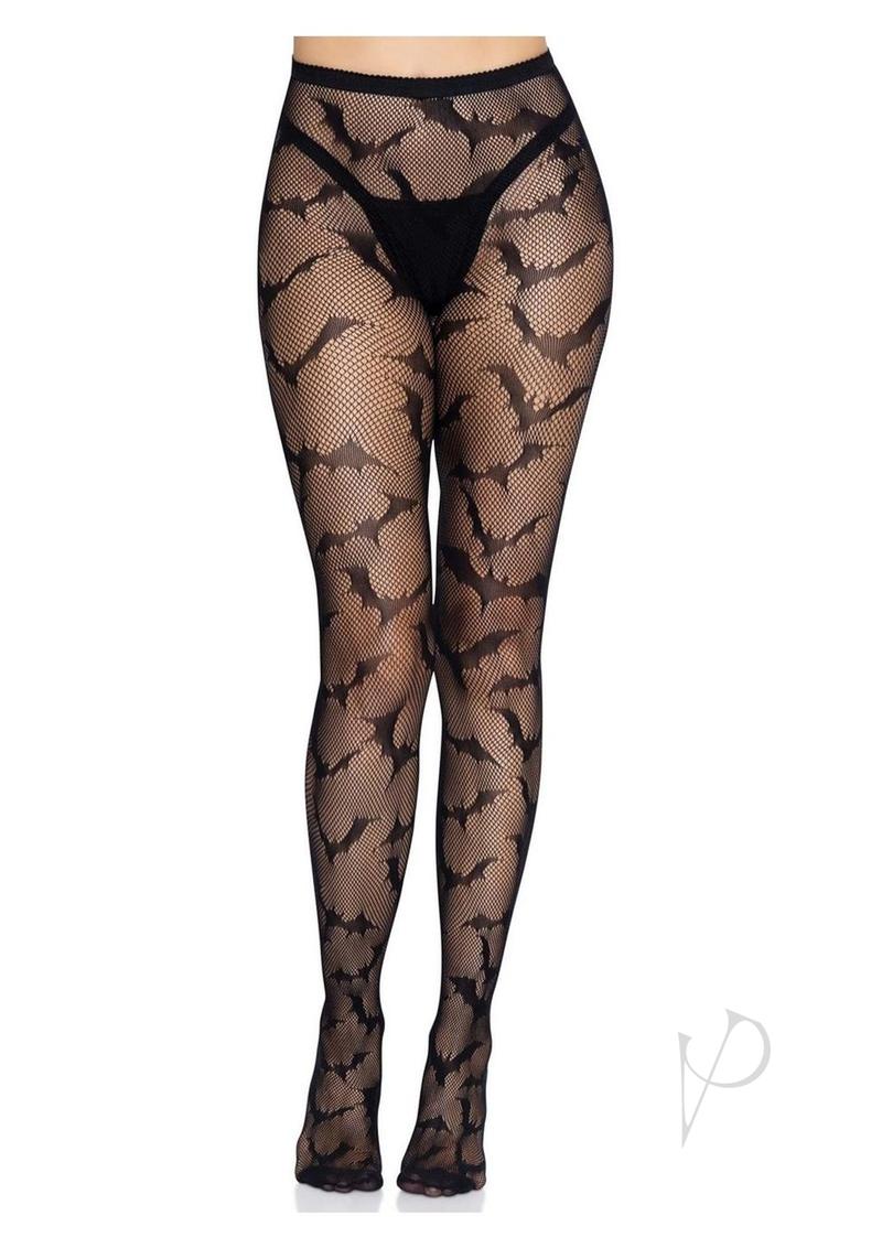 Leg Avenue Bat Net Tights - O/S - Black