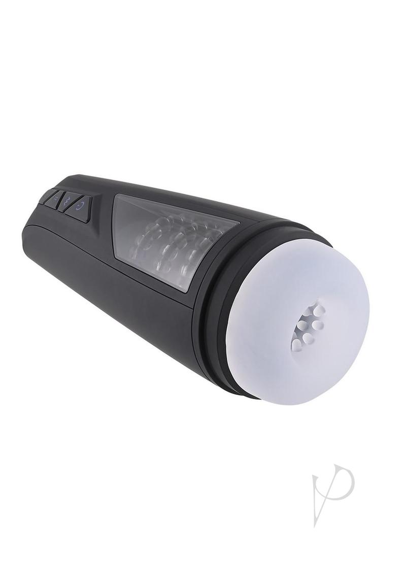 Playboy Pursuit of Pleasure Rechargeable Textured Vibrating Stroker - Black